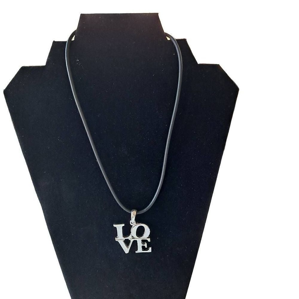 4 Corded LOVE pendant necklaces Nwt